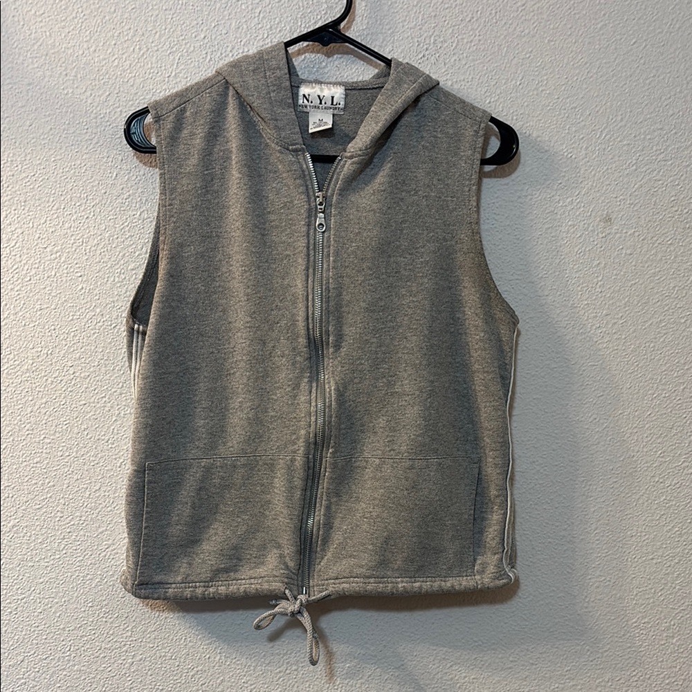 N.Y.L Gray Hooded Vest